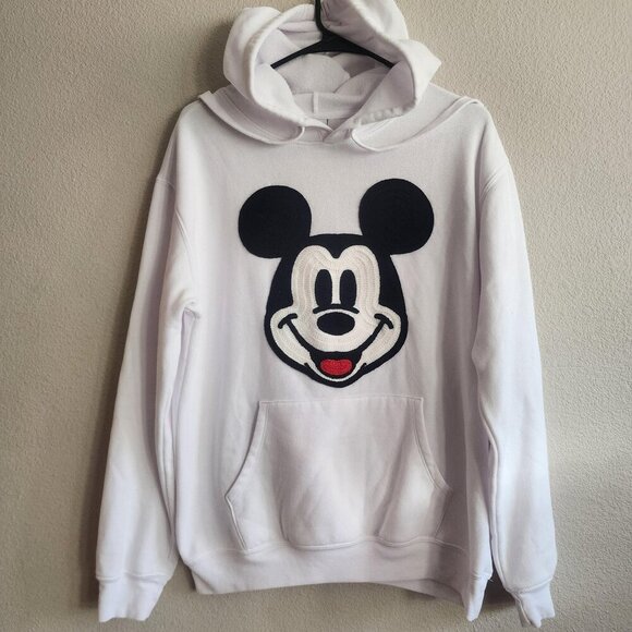 Disney Other - Disney Mickey Mouse Hoodie Mens Medium Embroidered Pullover Sweatshirt